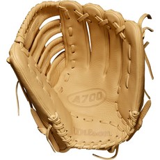 윌슨 Wilson A700 12.5 in Baseball Utility Glove, Yellow/Red, 12.5", Left