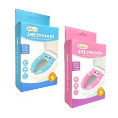 에디슨 부엉이 휴대용 접이식 유아 변기커버 외출용 안전한 위생적인 유아변기 24개월이상, 핑크, 핑크