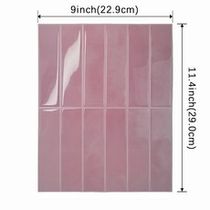 호환 물방울 접착제 자체 접착 벽 스티커 방수 3D 벽지 방 장식 타일 4 가지 색상 1 개 10, 10 PCS, 분홍색, 10개
