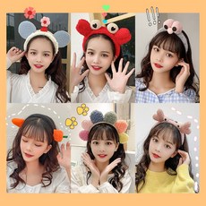 제이엘삼 캐릭터 천사 동물머리띠 파티 곰 생일, 7 #핑크돼지