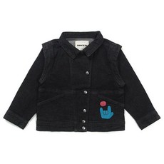 데님인더박스라인블럭조끼