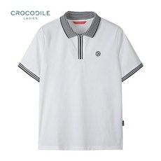 크로커다일레이디 스트라이프 반집업 티셔츠_CLBMTS229