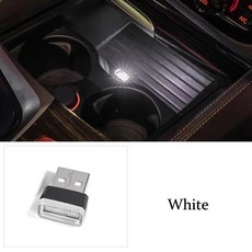 범용 LED 자동차 인테리어 주변 발 스트립 조명 USB 시가 라이터 제어 분위기 장식 램프 7 가지 색상, 07 White_01 1pc, 1개