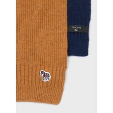 Paul Smith Zebra one point knit scarf 230463 L560 Navy
