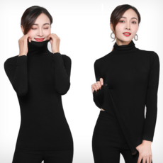 아웃사이즈 OA2800 빅사이즈 모달 폴라티 목티셔츠 ~5XL - 히트텍목폴라