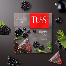 Чай черный TESS Berry Bar в пирамидках, 20 пакетиков, 36 г