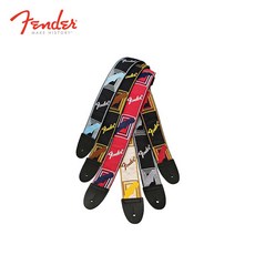 FENDER 펜더 정품 MONOGRAM 모노그램 스트랩 STRAP, BK/LT GRAY/DK GRAY, 1개