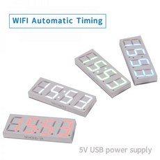전자시계시간맞추기WIFI 네트워크 서비스 시계 모듈 자동 시간 동기화 LED 디지털 튜브 발광 USB 5V 0.