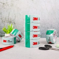 3M 강력 면 테이프 (녹색) 청테이프 x 6개 / 업소용 포장 박스, 단품, 상세 설명 참조