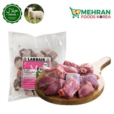 LABBAIK Halal Lamb Satay Meat / (Leg Part with Bone) 1.1kg 뼈 있는 양 사태살 고기, 1개