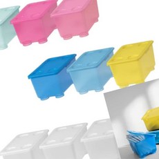 데스크수납 소품수납함 이케아 글리스 수납함 3개입, 블루