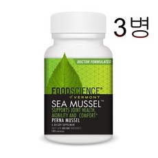 푸드사이언스 초록잎 홍합 1000mg 관절영양제 180캡슐 3병 Sea Green Lipped Mussel, 3개, 180정