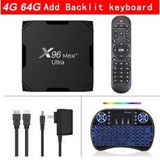 울트라 스마트 TV 박스 듀얼 와이파이 4G 32G 64G 지지대 1 BT4.0 HD 8K 미디어 플레이어 X96 Max Plus Amlogic S905X4 안드로이드 11 2.4, 18) 영국 플러그 - 4G 64G Add keyboa - hd미디어박스