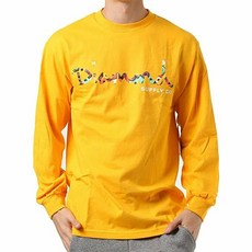 175741 다이아몬드 남자 L / S 셔츠 OG SCRIPT FASTEN - 골드 - 미디움 -