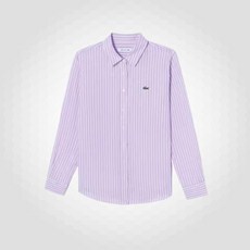 매장정품 라코스테 LACOSTE 24SS 라코스테여성 스트라이프 린넨셔츠 CF770E-54G IY2보라 391082 - 라코스테여성셔츠