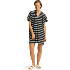 여자 테리 서프 폰초, Medium, Black/White Stripe, 1개