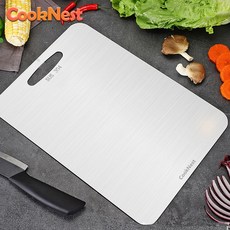 CookNest 304스텐도마 향균위생 주방 잘라쓰는정육 양면도마, 1개