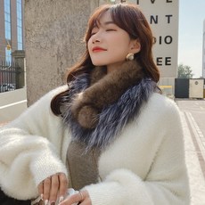 2020 여성 니트 진짜 세이블 모피 스카프 실버 폭스 스트립 리얼 밍크 모피 머플러 겨울 따뜻한 모피 랩 Neckwarmer|여성용 스카프|