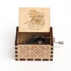 드래곤 볼 테마 핸드 크랭크 목조 음악 상자 그림 메커니즘 Caja 뮤지컬 선물 크리스마스 선물 소년 생일 축하 선물
