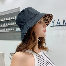 레오파드 벙거지 양면모자 호피 버킷햇 오버핏 WI008WI