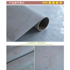 PML GLOBAL 방수매트 주방 키친 붙이다 방유 종이 찬장 서랍 매트 방수 접착 가정용 무대 궤짝 내열 종이를 깔다, A04 실버 장미꽃 수집가 구매함 일