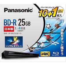 Panasonic 파나소닉 4배속 블루레이 디스크 (추기) 25GB 10장 + 50GB 1장 PLM-BR25LW11S, 상품명참조