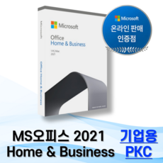 MS오피스 2021 Home & Business 정품 기업용 PKC 마이크로소프트 홈앤비지니스 영구버전