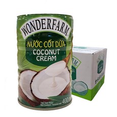 베트남 NUOC COT DUA 원더팜 코코넛 크림 COCONUT CREAM 24개 클린행주증정, 400ml