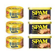 스팸 200g 3개 + 동원참치 100g 3개 스팸참치 3세트