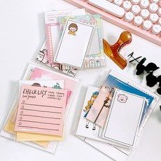 [바보사랑]떡메모지 떡메 랜덤 믹스 5종 250매, 1.캐릭터(소녀/소년/동물등)