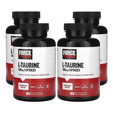포스팩터 l-타우린 500mg 베지 캡슐 180 정, 4개, 180캡슐
