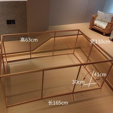 투명개집 울타리 아크릴 원목 케이지 반려동물 강아지 고양이 펜스 애견 가림막, E. 문+10피스, 1개