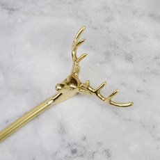 휴대용구두주걱 가정용 자석 롱 구두 구둣 주걱 헤라 북유럽 수입 앤티크 골드 럭셔리, 사슴 머리 길이 53개, ,