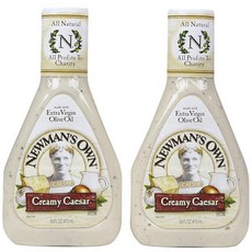 Newman`s Own 크리미 시저 드레싱 473.2ml(16온스) 2팩, 2개, 473ml