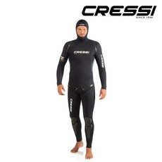 크레씨 CRESSI 다이빙슈트 남성용 앱니아 3.5, 블랙