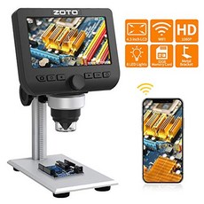 Digital Microscope ZOTO 4.3inch 1080P Full HD LCD WiFi Microscope Camera 1000X Magnification Build in Rechargeable Battery 32GB USB Microscope f, 본문참고, Digital Microscope, ZOTO 4.3inch 1080P Full HD LCD WiFi Microscope Camera 1000X Magnification Build in Rechargeable Battery 32GB USB Microscope f