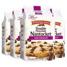 [미국직배송]페퍼리지 팜 더블 초콜릿 난투켓 쿠키 Pepperidge Farm Nantucket Double Chocolate Chunk Cookies, 220g, 4개
