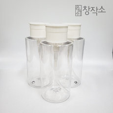 투명 리무버공병 펌프형 리무버용기 300ml 리무버용기 리무버 펌프 공병 세트 토너 용기, 3개 - 리무버용기