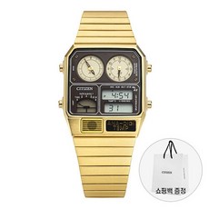 시티즌 [시티즌 CITIZEN] JG2103-72X 아나디지 템프 복각모델 쿼츠 공용 메탈 시계 35x31mm