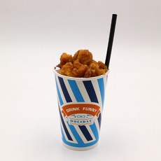 콜팝컵빨대세트 16온스 음료컵+콜팝속컵+일자 검정 개별포장빨대 100개 세트 콜팝용기, 100세트, 1세트