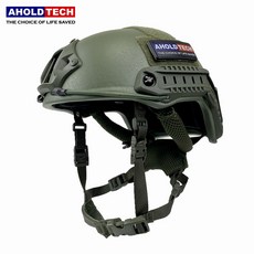 AHOLDTECH S02 경량 NIJ IIIA 3A 빠른 하이 컷 캠 다이얼 에픽 라이너 방탄 탄도 전술 육군 군사 헬멧, L, Ranger Green, 1개 - 군철모