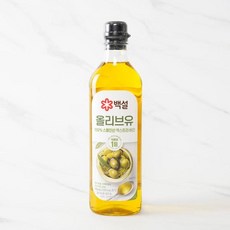 메가마트 CJ 백설 100% 스페인산 압착 올리브유 900ml, 1개