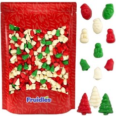 Fruidles Christmas Mello Cremes Gummi Bears 캔디 스위트 컨펙션 캔디 0.5kg1파운드, Fruidles Christmas Mello Creme, 1개