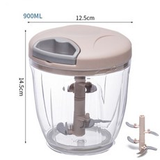 믹서분쇄기 500/900ML 마늘 쵸퍼 수동 회전 야채 커터 헬기 슬라이서 과일 분쇄기 주방 가제 블렌더 고기, 핑크 900ml