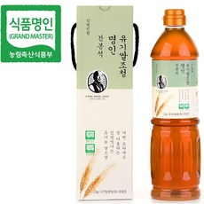 강명인청 명인 유기쌀조청 1.2kg/식품명인 강봉석 브랜드상품/국내산 유기농쌀/조청 물엿 쌀엿 올리고당/가정용 선물용, 1개