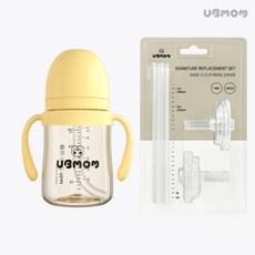 유비맘 PPSU 국민 빨대컵 + 교체세트 6colors, 200ml, 1개, 바나나(옐로우)+교체세트