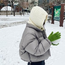 야나 [DIY패키지] 슈퍼라나 맥시 후드 발라클라바/니트 후드 워머(동영상) +인쇄도안, 502(페일핑크오렌지) - 뜨개바라클라바