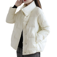 여자 겨울 하이넥 간편 경량 숏 패딩 자켓 Women's down jacket