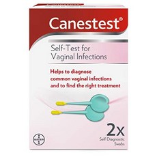 일반적인 질 감염에 대한 Canesten Canestest자가 검사 | 트윈 세트 | 2X 면봉 | 세균성 질염 진단에 도, 단일옵션