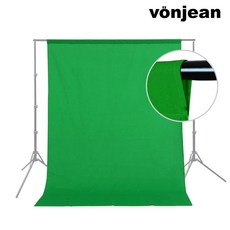 사진영상 촬영용 크로마키 그린 배경천 1.5 X 2m / 2 X 3m / 3 X 6m [브이로그 유튜브 스튜디오 1인방송 촬영배경 등], 1개
